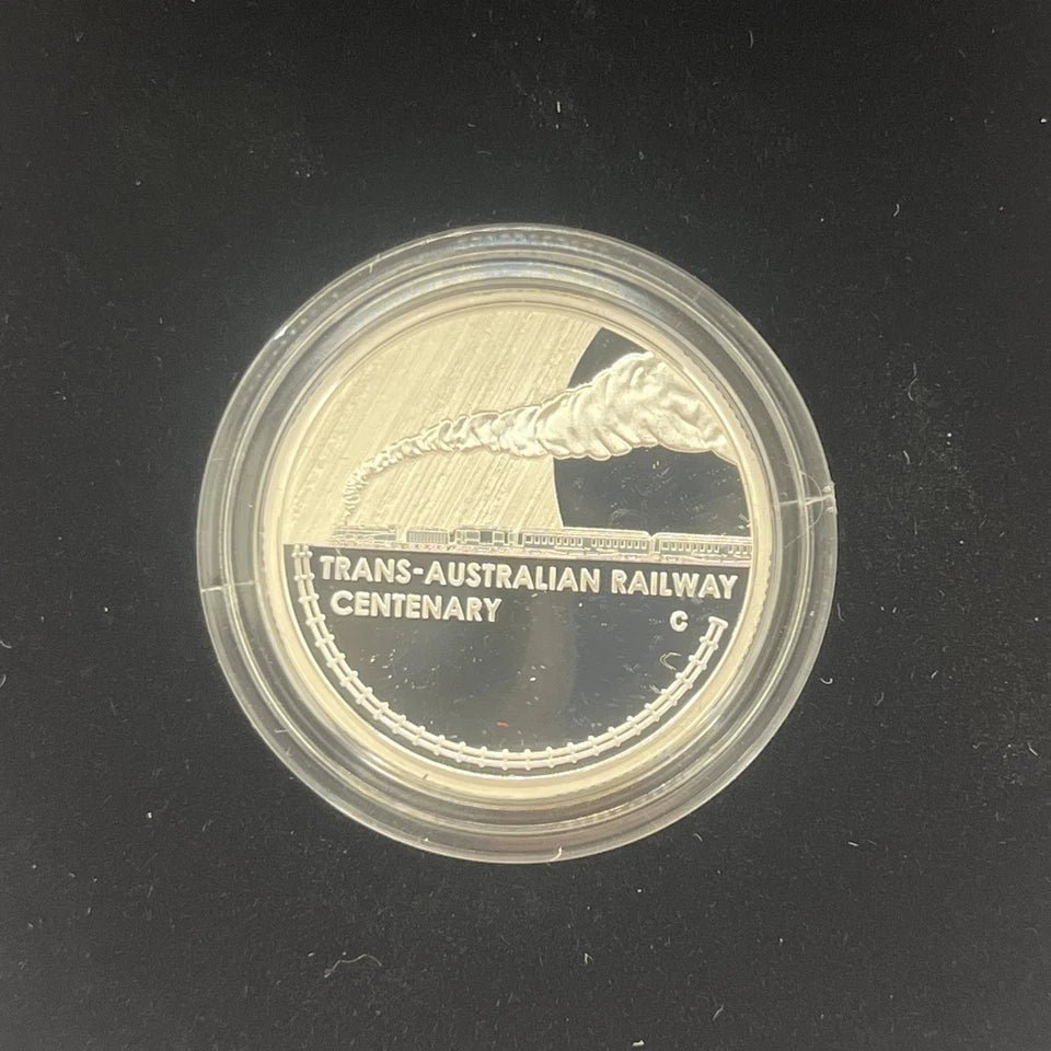 2017 Silver One Dollar Coin - Trans-Australian Railway - Proof RAM Case