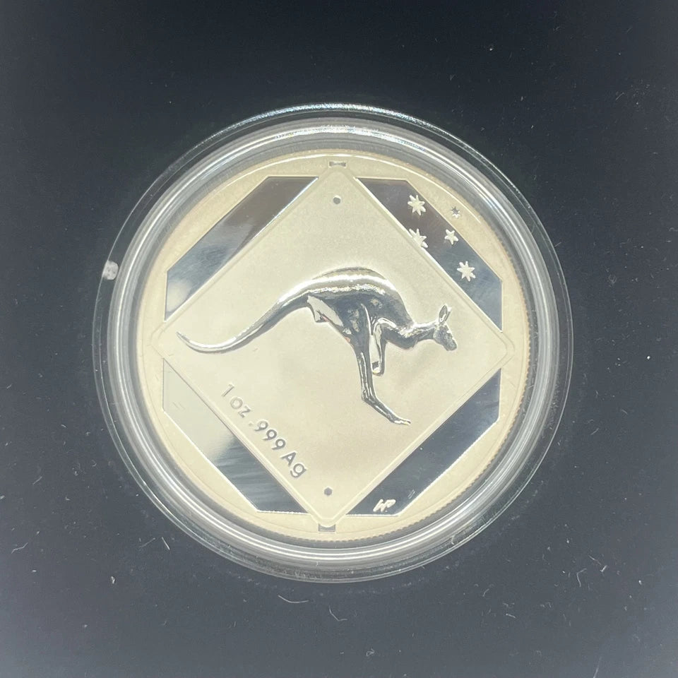 2013 Silver One Dollar Coin - Australian Road Signs - Proof RAM Case
