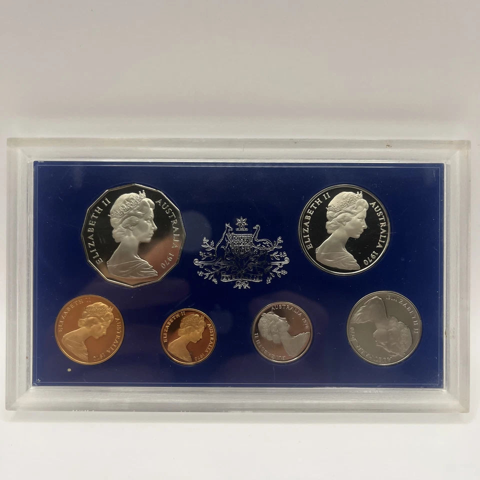 1970 Proof Coin Set - Royal Australian Mint Date Set - In Foam