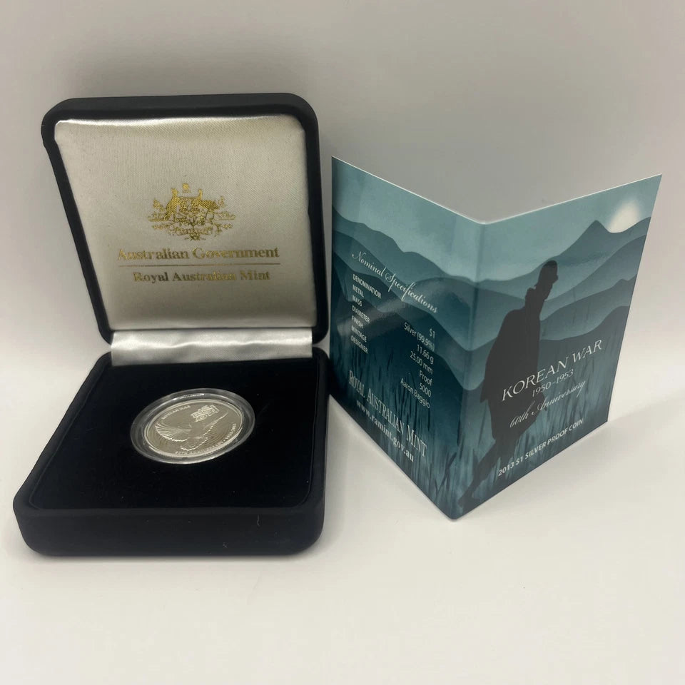 2013 Silver One Dollar - 60th Anniversary of Korean War - Proof RAM Case