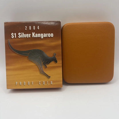 2004 Silver One Dollar Coin - Silver Kangaroo - Proof RAM Case