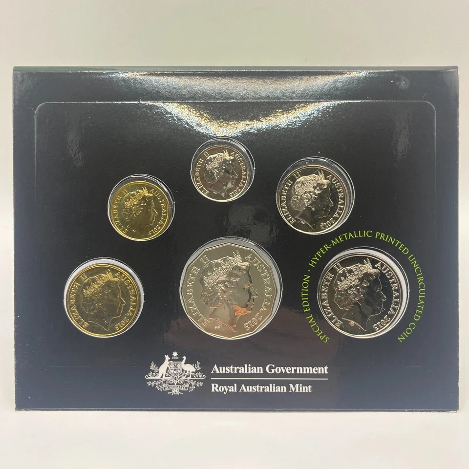 2013 Mint Year Coin Set - Special Edition Coloured 20c - 6 Uncirculated RAM