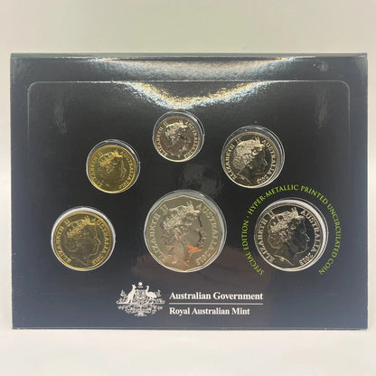 2013 Mint Year Coin Set - Special Edition Coloured 20c - 6 Uncirculated RAM
