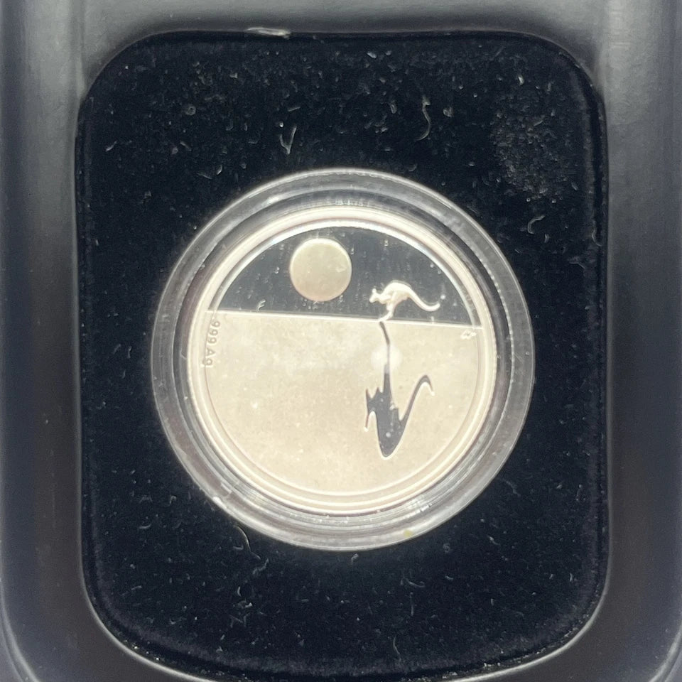 2010 Silver One Dollar - Kangaroo At Sunset - Proof RAM Case