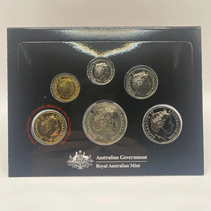 2014 Mint Year Coin Set - Special Edition Coloured $1 - 6 Uncirculated RAM