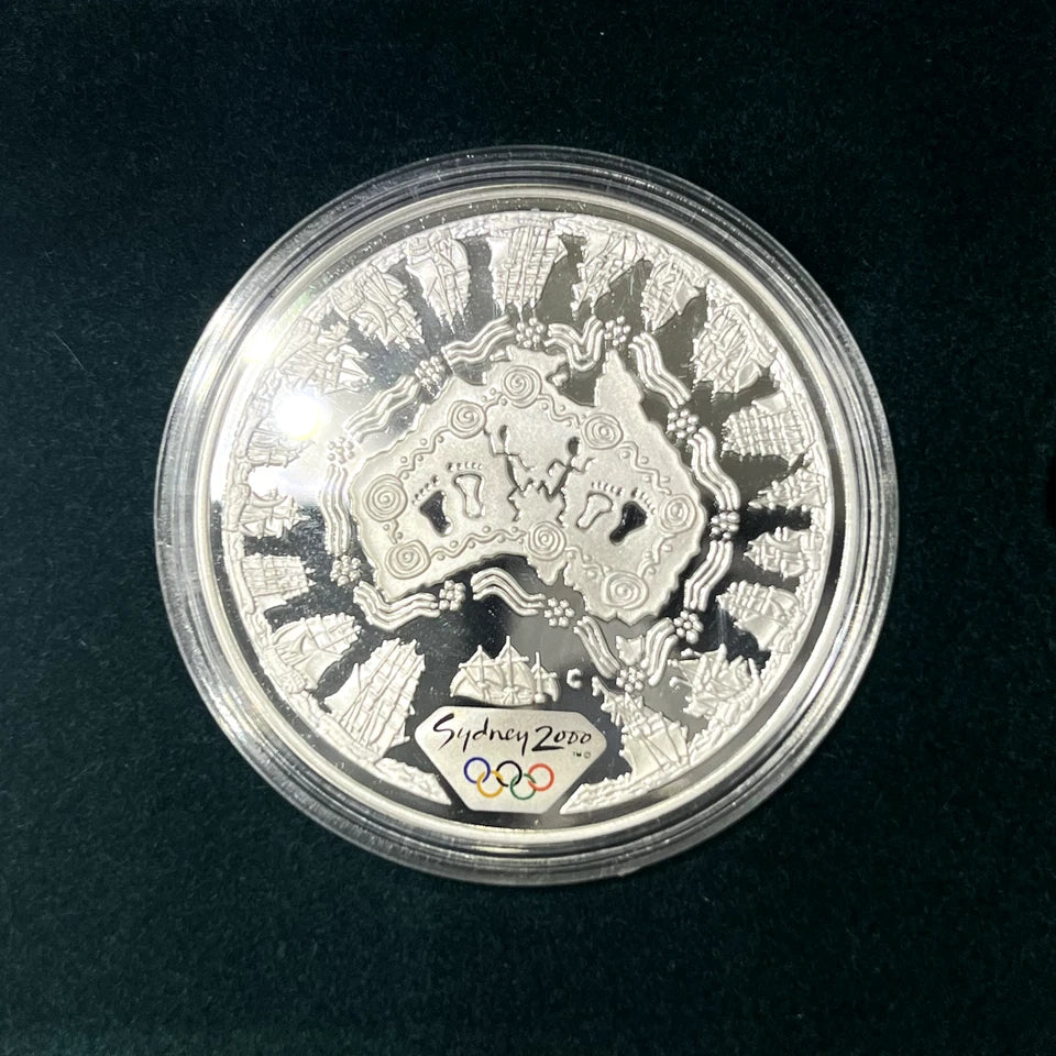 2000 Silver Five Dollar $5 2x Coin Set - Olympics 'Dreamtime' - RAM Case Proof