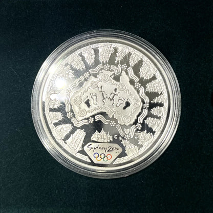 2000 Silver Five Dollar $5 2x Coin Set - Olympics 'Dreamtime' - RAM Case Proof