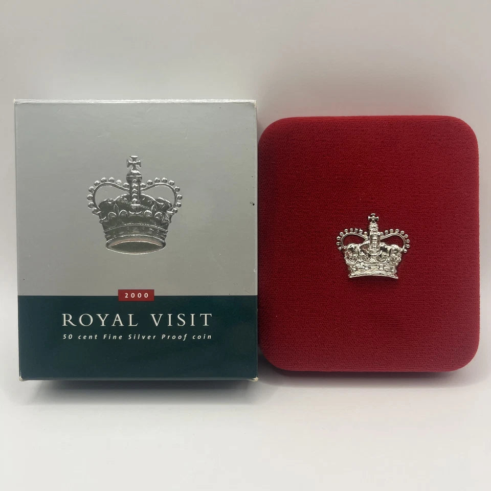 2000 Silver Fifty Cent - Royal Visit - Proof RAM Case