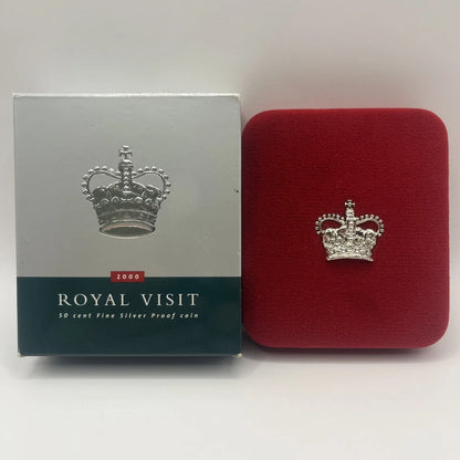 2000 Silver Fifty Cent - Royal Visit - Proof RAM Case