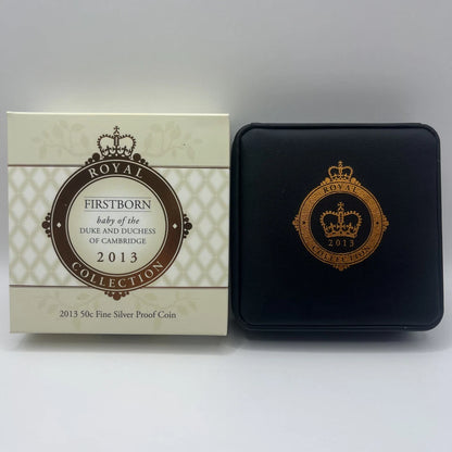 2013 Silver Fifty Cent Coin - First Born Prince George - Proof RAM Case