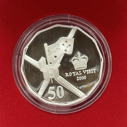 2000 Silver Fifty Cent - Royal Visit - Proof RAM Case