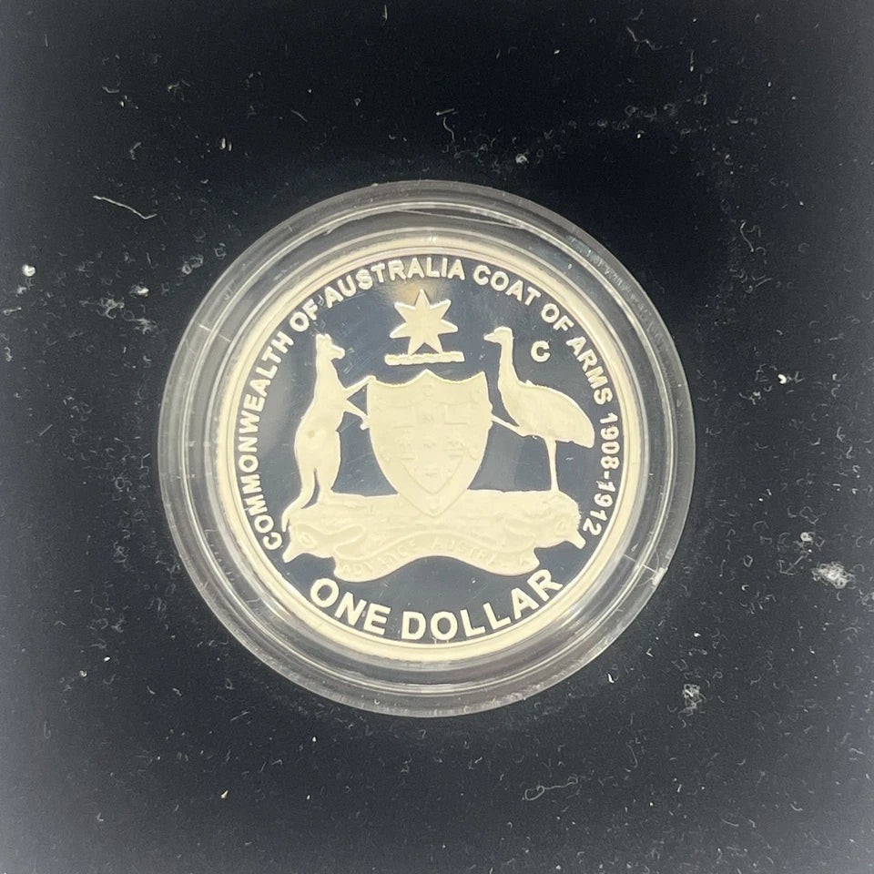2008 Silver One Dollar - Original Coat of Arms - Proof RAM Case