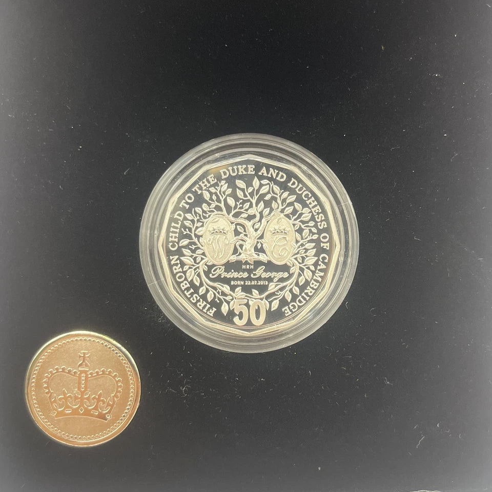 2013 Silver Fifty Cent Coin - First Born Prince George - Proof RAM Case
