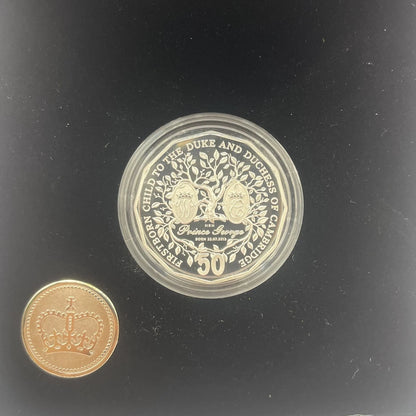 2013 Silver Fifty Cent Coin - First Born Prince George - Proof RAM Case