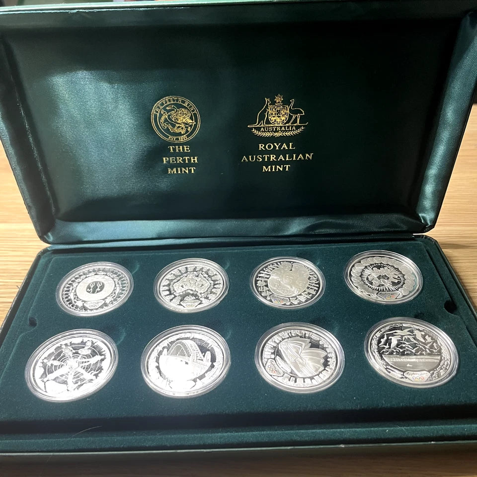 2000 Silver Five Dollar $5 Coin Set - 2000 Olympics 'Cultural Series' - RAM Case