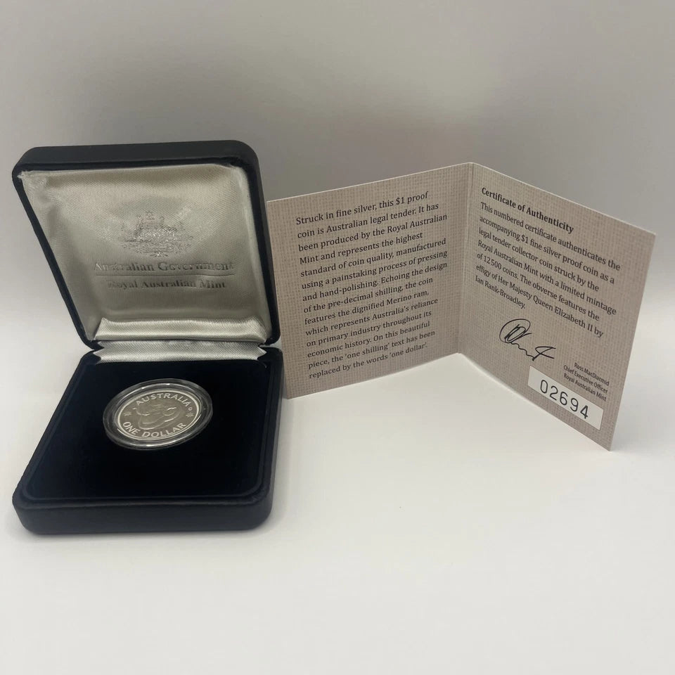 2011 Silver One Dollar - Rams Head - Proof RAM Case
