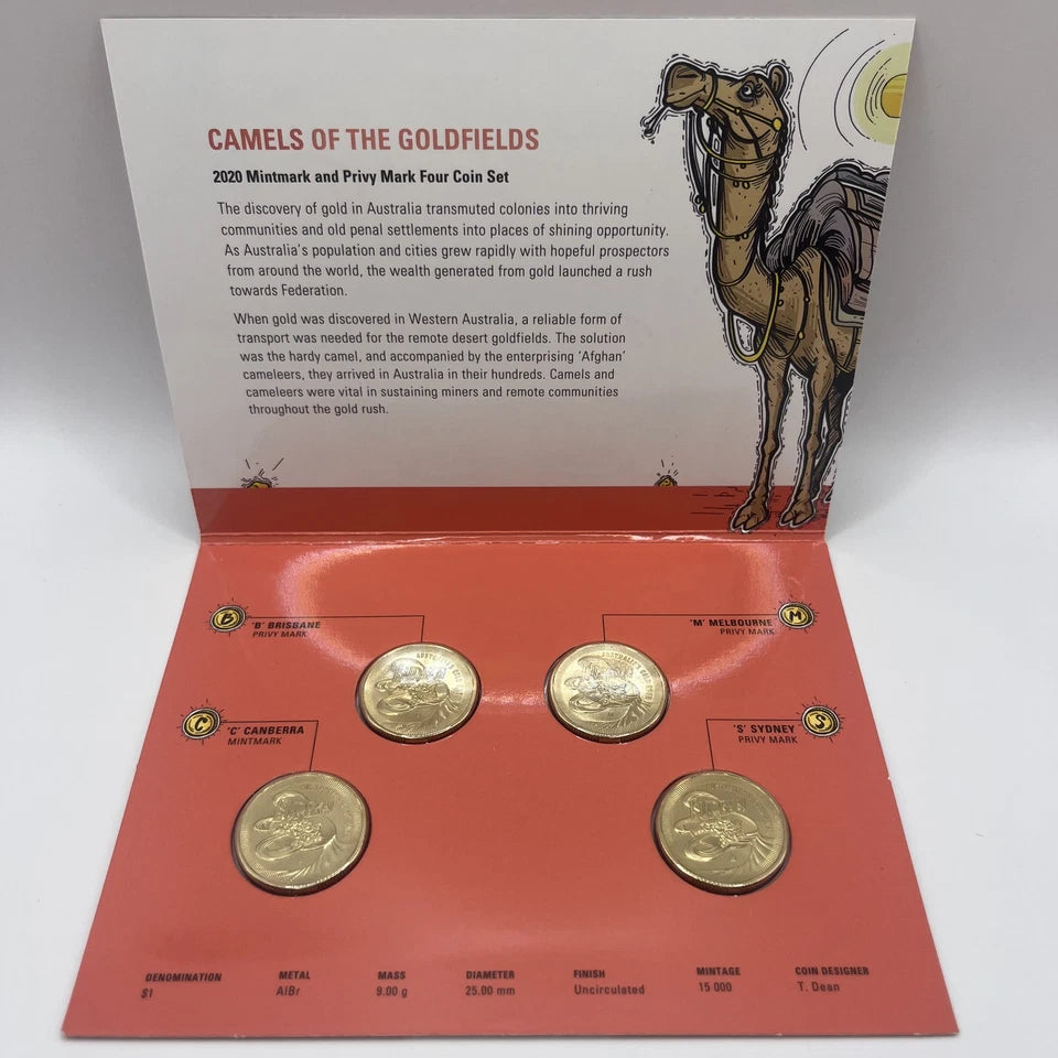 2020 Australian 4 Coin $1 Set - Eureka Gold Rush