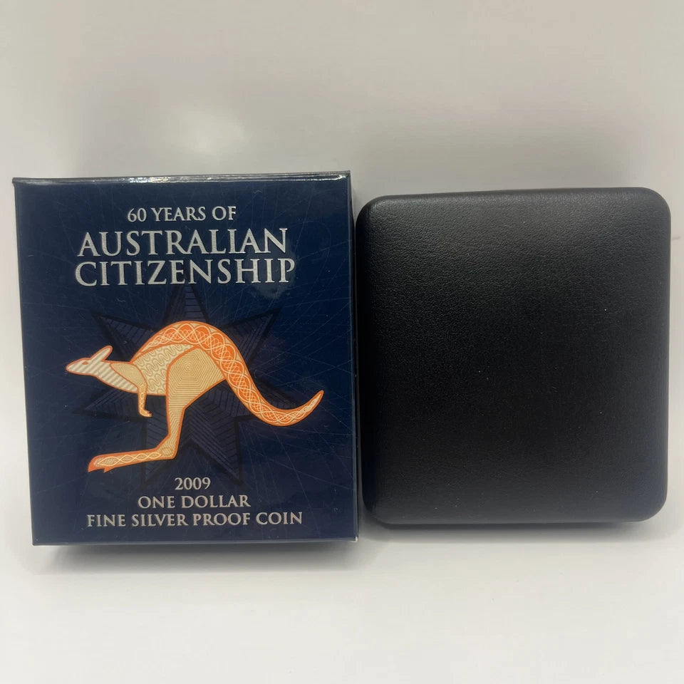 2009 Silver One Dollar - 60th Anniversary of Australian Citizenship - Proof RAM Case