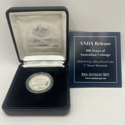 2010 Silver One Dollar - Aus Coinage ANDA Release - Proof RAM Case