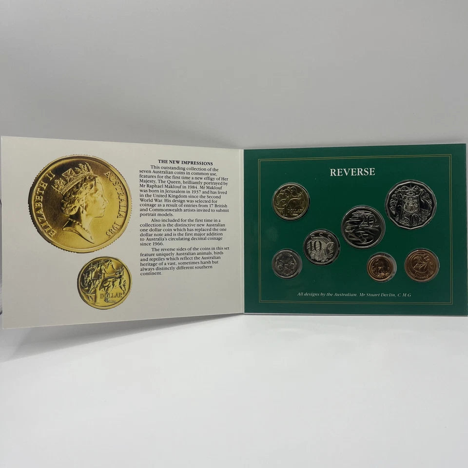 1985 Mint Coin Year Set - Scarcer Date Non-Yellow