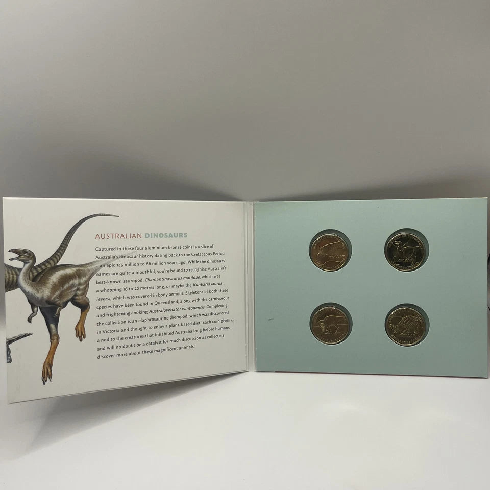 2022 Australian 4 Coin $1 Set - Australian Dinosaurs