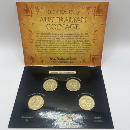 2010 Australian 4 Coin $1 Set - 100 Years of Australian Coinage